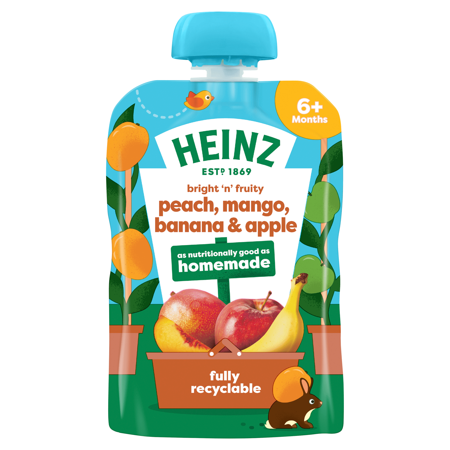 Heinz By Nature Peach, Mango, Banana & Apple 4+ Months 100g - UK Food & Drink - 5000157079978