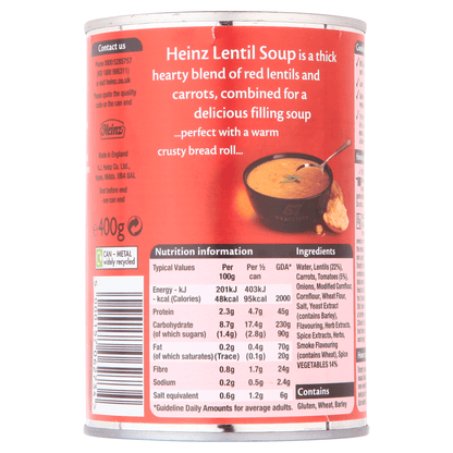 Heinz Classic Lentil Soup 400g - UK Food & Drink - 5000157062734
