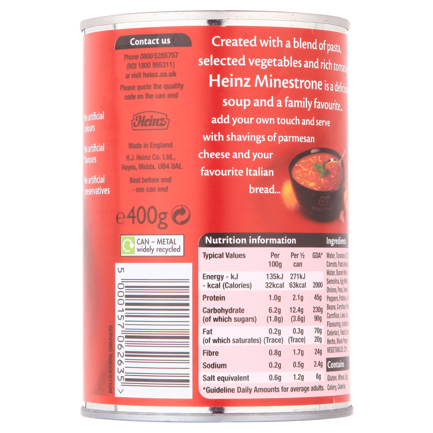 Heinz Classic Minestrone Soup 400g - UK Food & Drink - 5000157062635