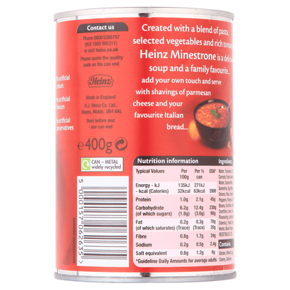 Heinz Classic Minestrone Soup 400g - UK Food & Drink - 5000157062635