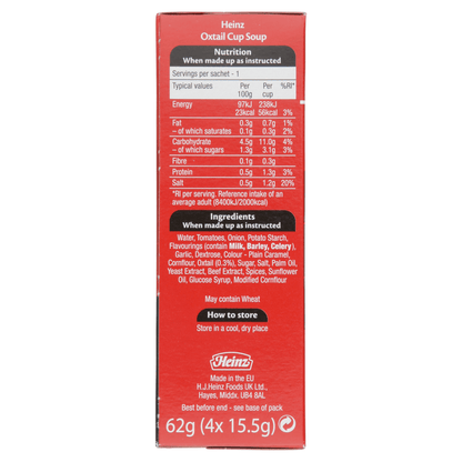 Heinz Classic Oxtail Cup Soup 4 x 15.5g (62g) - UK Food & Drink - 5000157075079