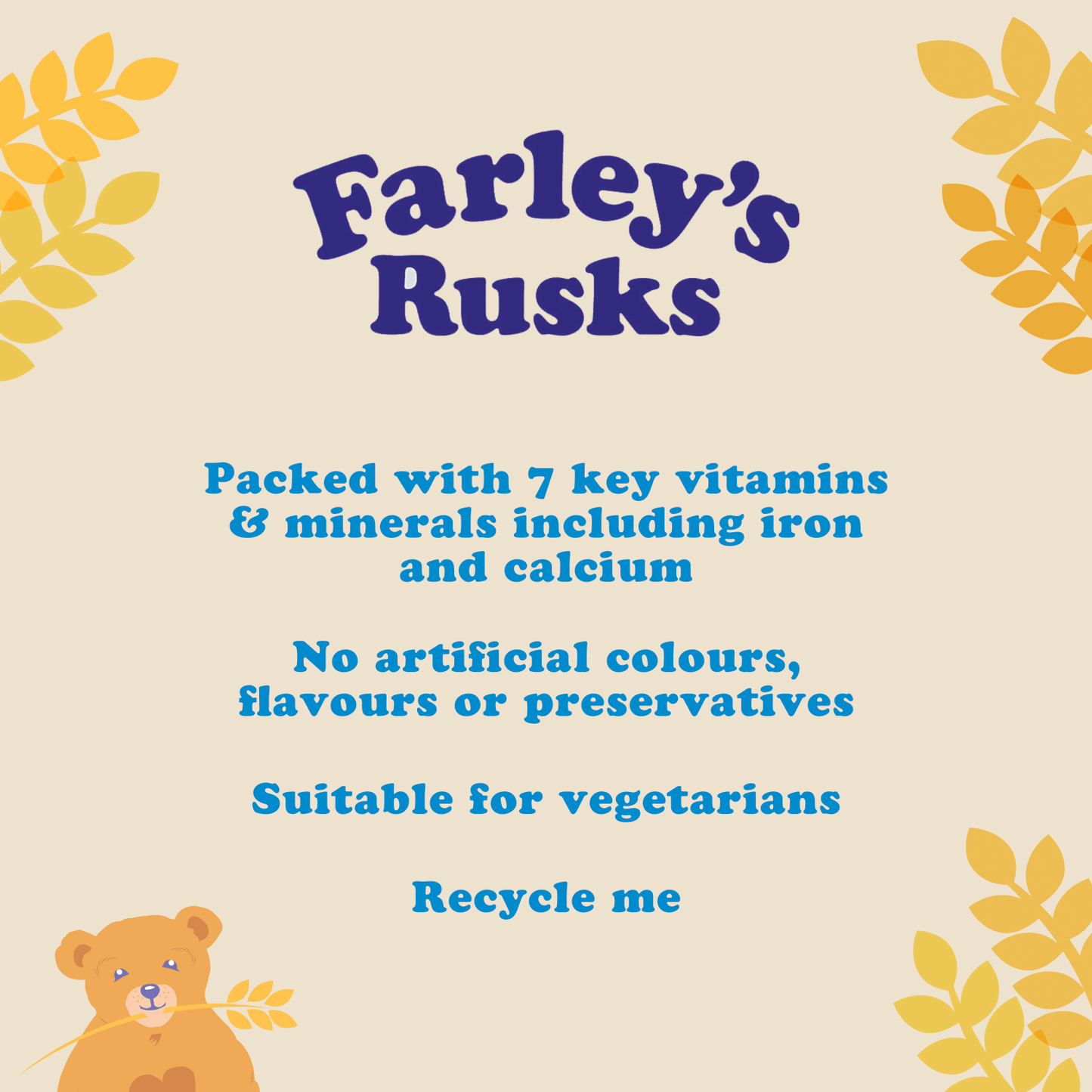 Heinz Farley's Rusks Original All Ages 4 - 6 Months Onwards 150g - UK Food & Drink - 5000218005670