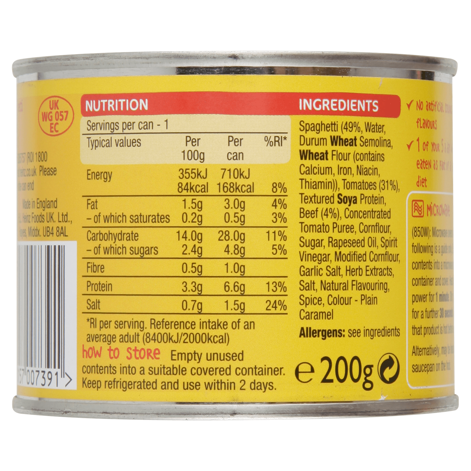Heinz Spaghetti Bolognese 200g - UK Food & Drink - 5000157007391