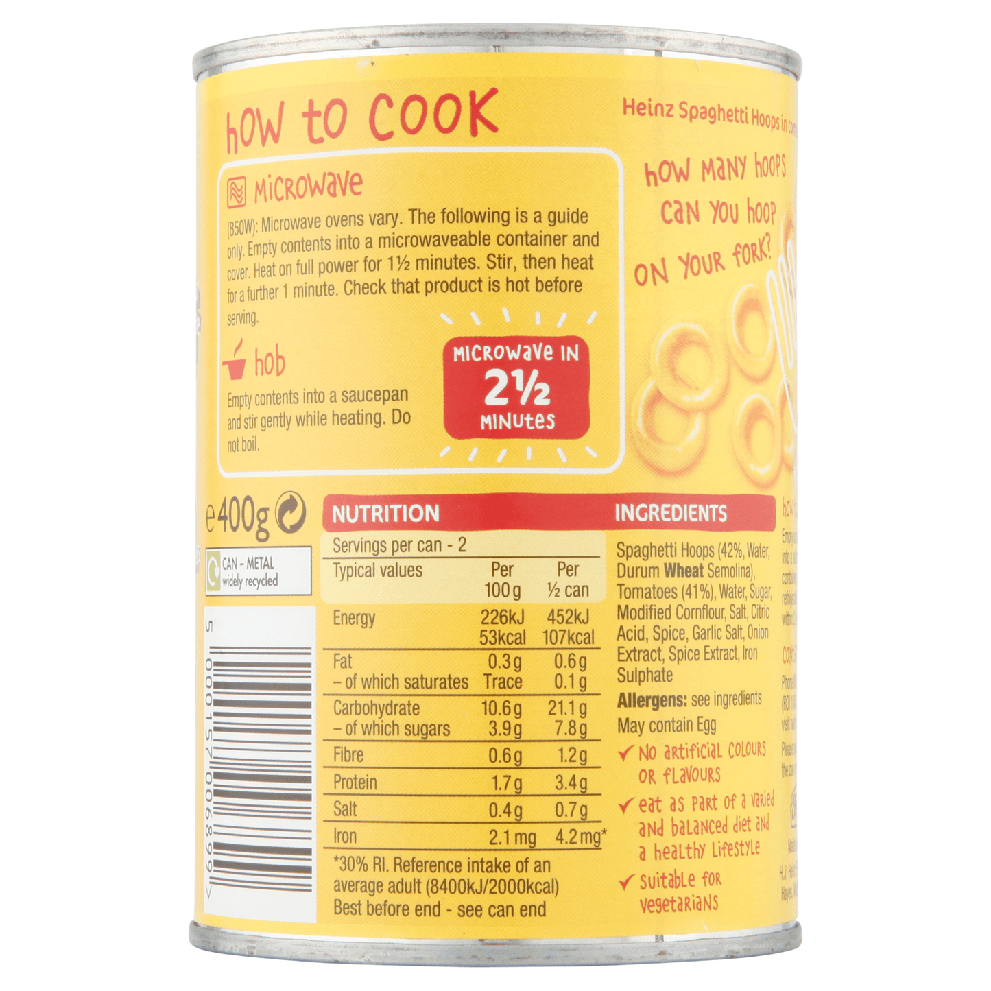 Heinz Spaghetti Hoops 400g - UK Food & Drink - 5000157006899