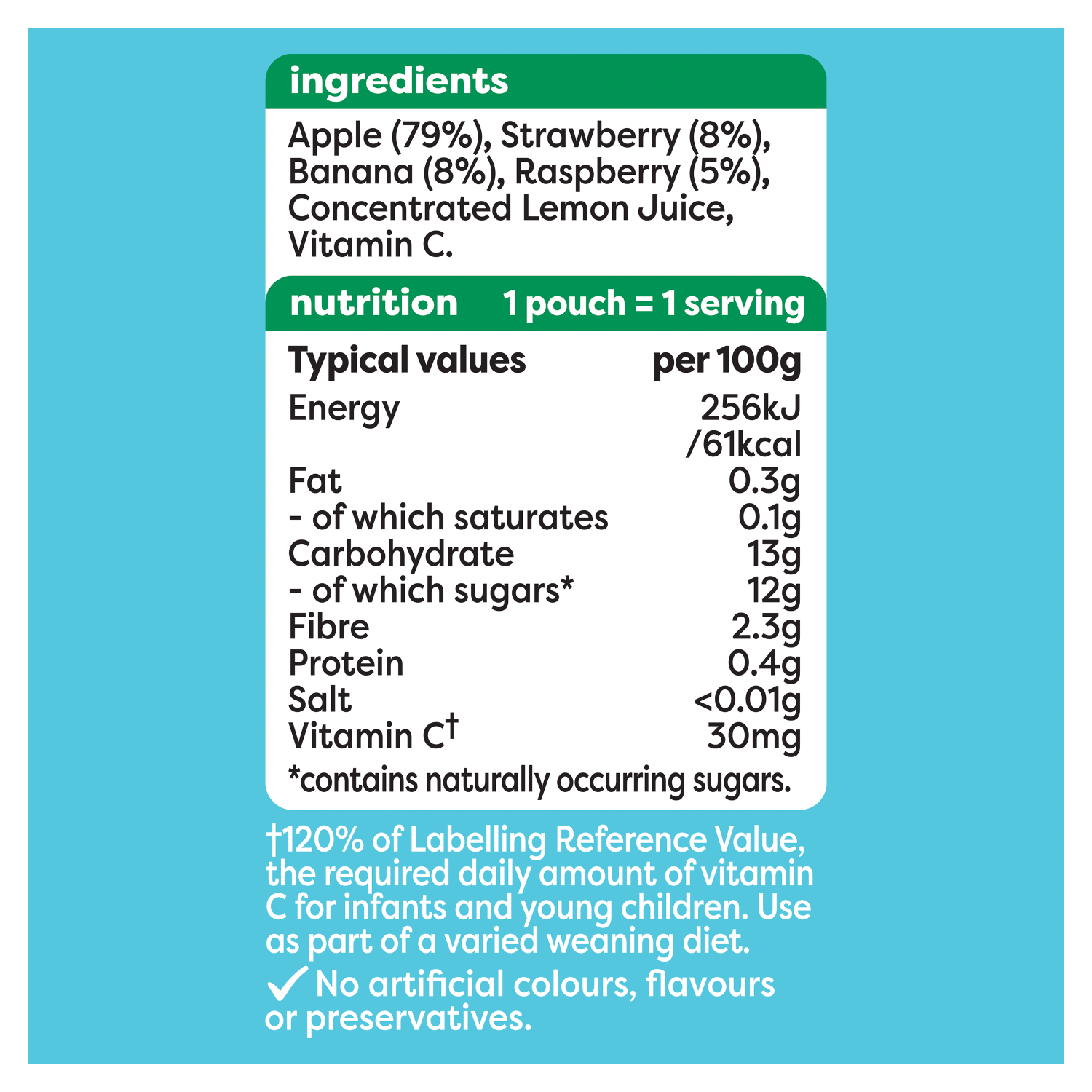 Heinz Strawberry, Banana, Raspberry & Apple Smooth Puree 6+ Months 100g - UK Food & Drink - 5000157079947