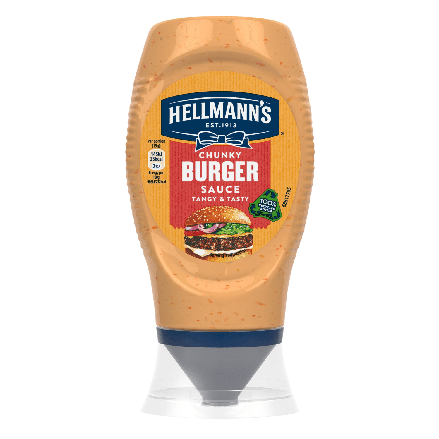 Hellmann's Condiment Chunky Burger Sauce 250 ml - UK Food & Drink - 8712100891779