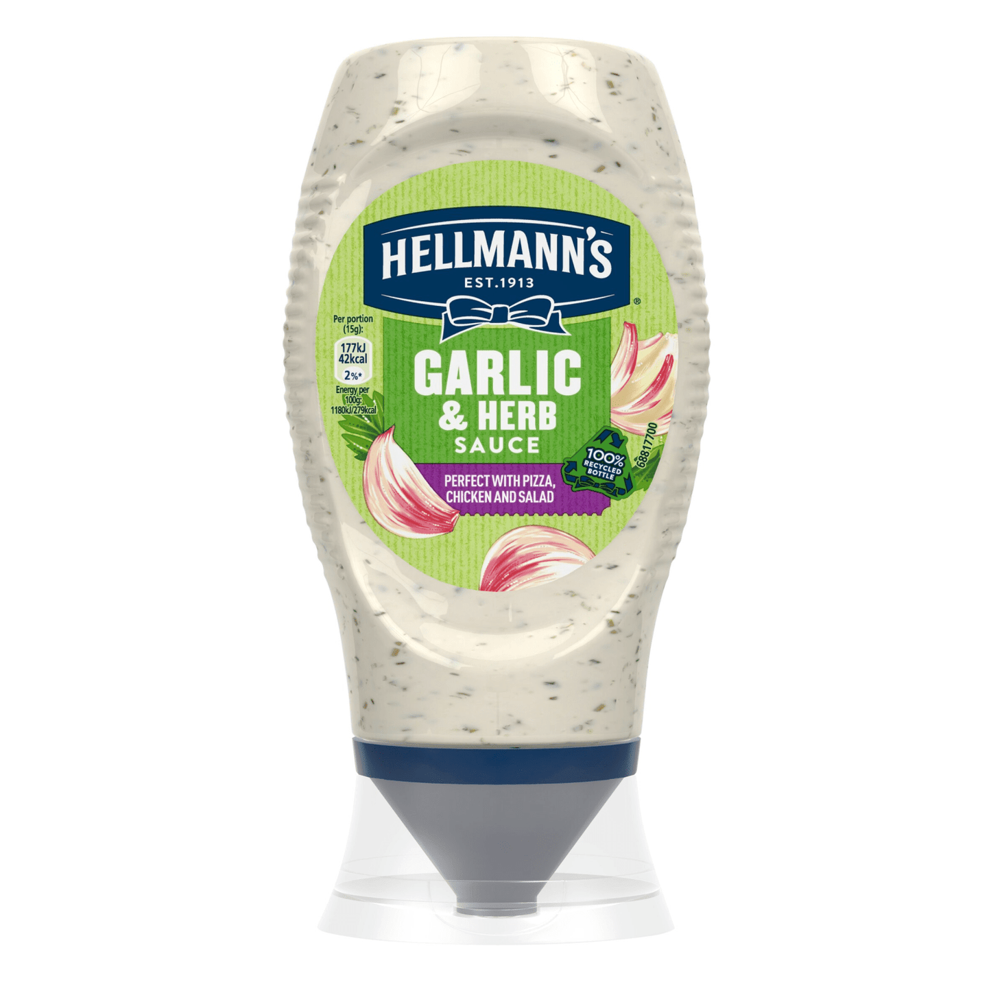 Hellmann's Creamy Sauce Garlic & Herb 250 ml - UK Food & Drink - 8712100891908