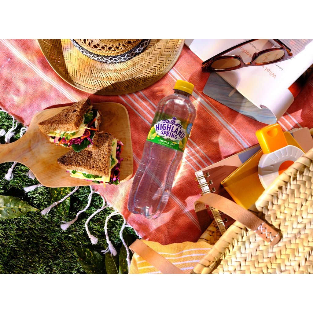 Highland Spring Lemon & Lime Still Spring Water 500ml - UK Food & Drink - 5010459000914