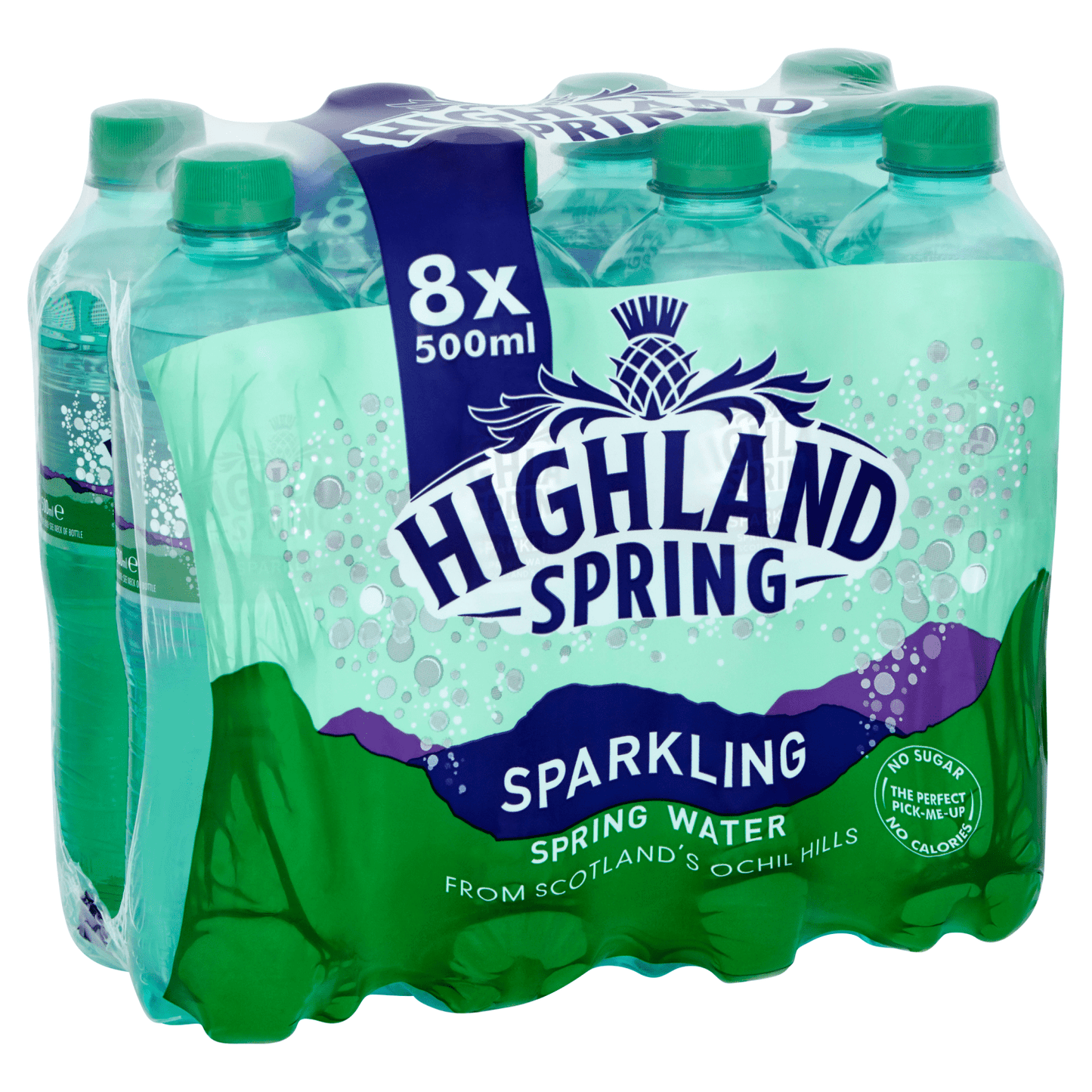 Highland Spring Sparkling Spring Water 8 x 500ml - UK Food & Drink - 5010459000365