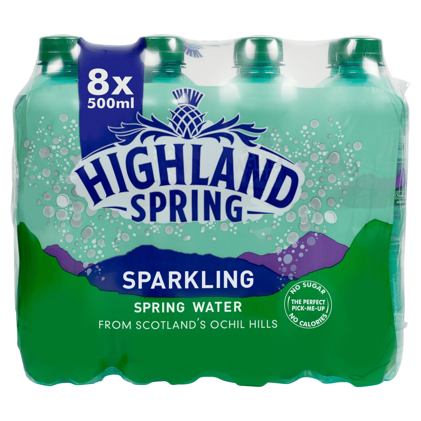 Highland Spring Sparkling Spring Water 8 x 500ml - UK Food & Drink - 5010459000365