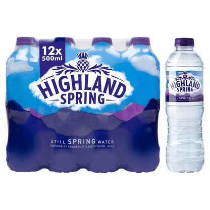 Highland Spring Still Spring Water 12 x 500ml - UK Food & Drink - 5010459000037