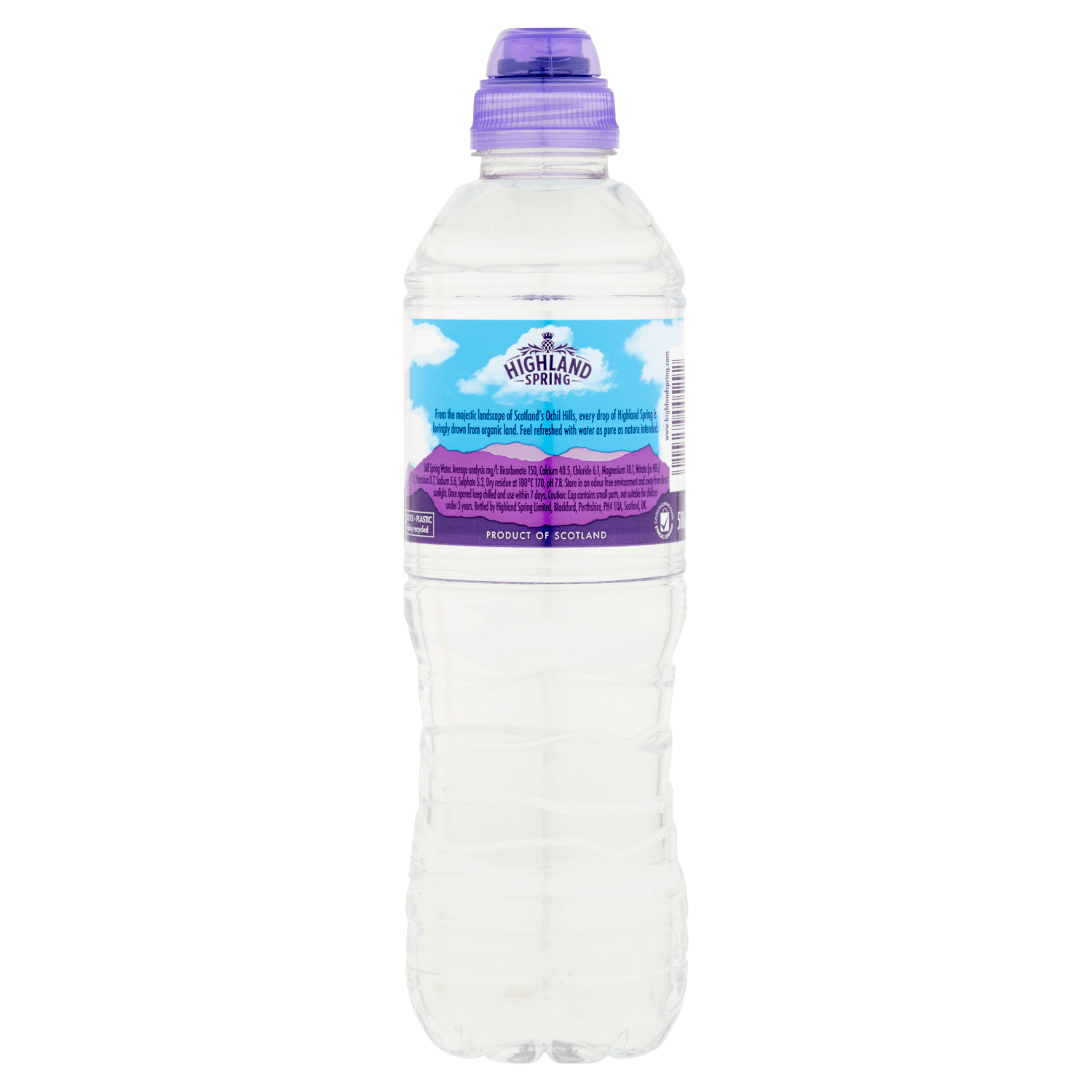 Highland Spring Still Spring Water Sports Cap 500ml - UK Food & Drink - 5010459005292