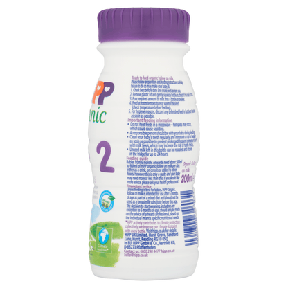 HiPP Organic 2 Combiotic Follow on Milk 6+ Months 200ml - UK Food & Drink - 4062300346031