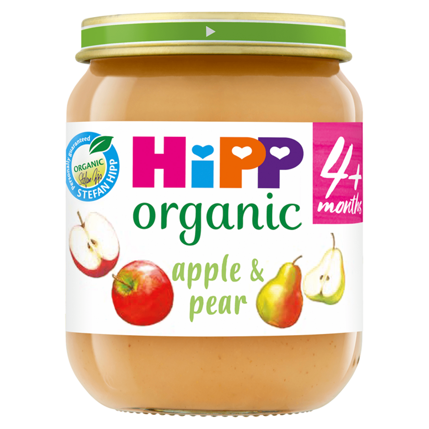 HiPP Organic Apple and Pear Baby Food Jar 4+ Months 125g - UK Food & Drink - 4062300270411