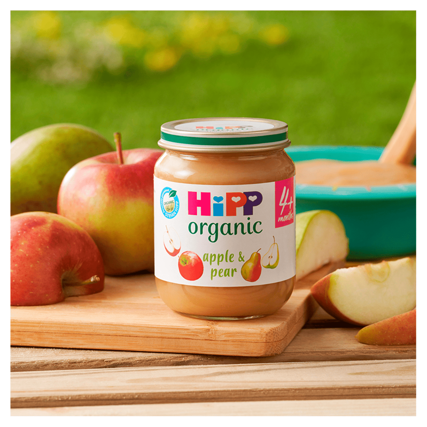 HiPP Organic Apple and Pear Baby Food Jar 4+ Months 125g - UK Food & Drink - 4062300270411