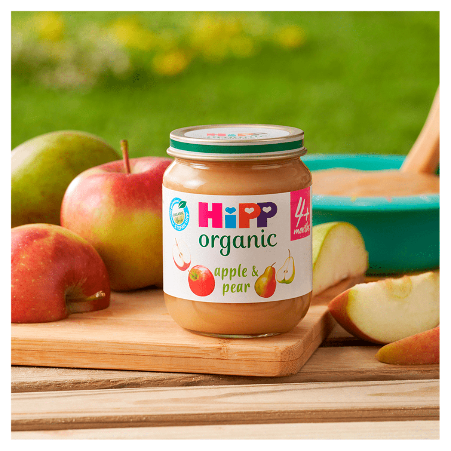 HiPP Organic Apple and Pear Baby Food Jar 4+ Months 125g - UK Food & Drink - 4062300270411