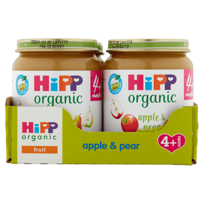 HiPP Organic Apple and Pear Baby Food Jar 4+ Months 125g - UK Food & Drink - 4062300270411