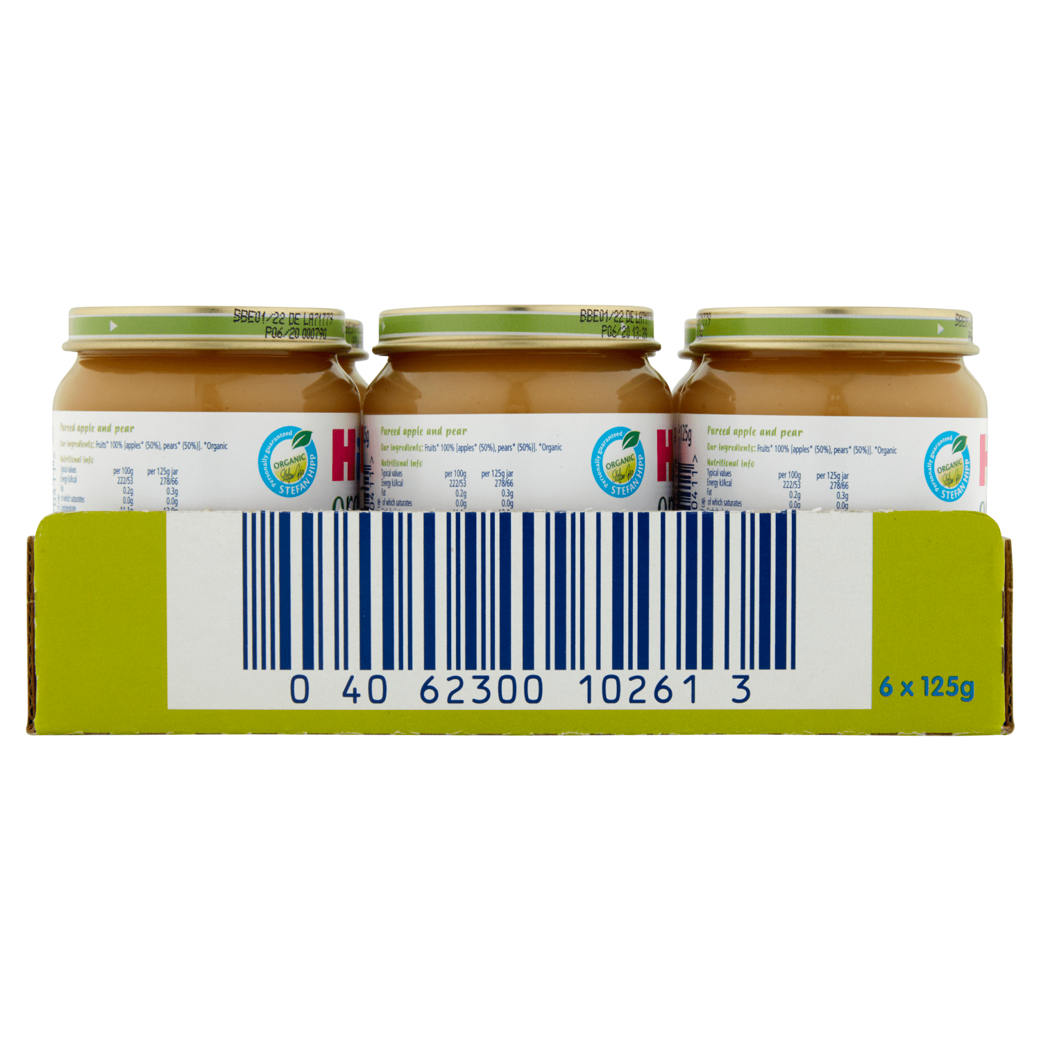 HiPP Organic Apple and Pear Baby Food Jar 4+ Months 125g - UK Food & Drink - 4062300270411