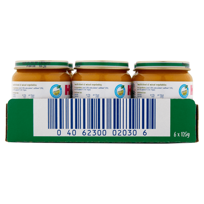 HiPP Organic Carrots, Peas & Cauliflower Baby Food Jar 4+ Months 125g - UK Food & Drink - 4062300203419