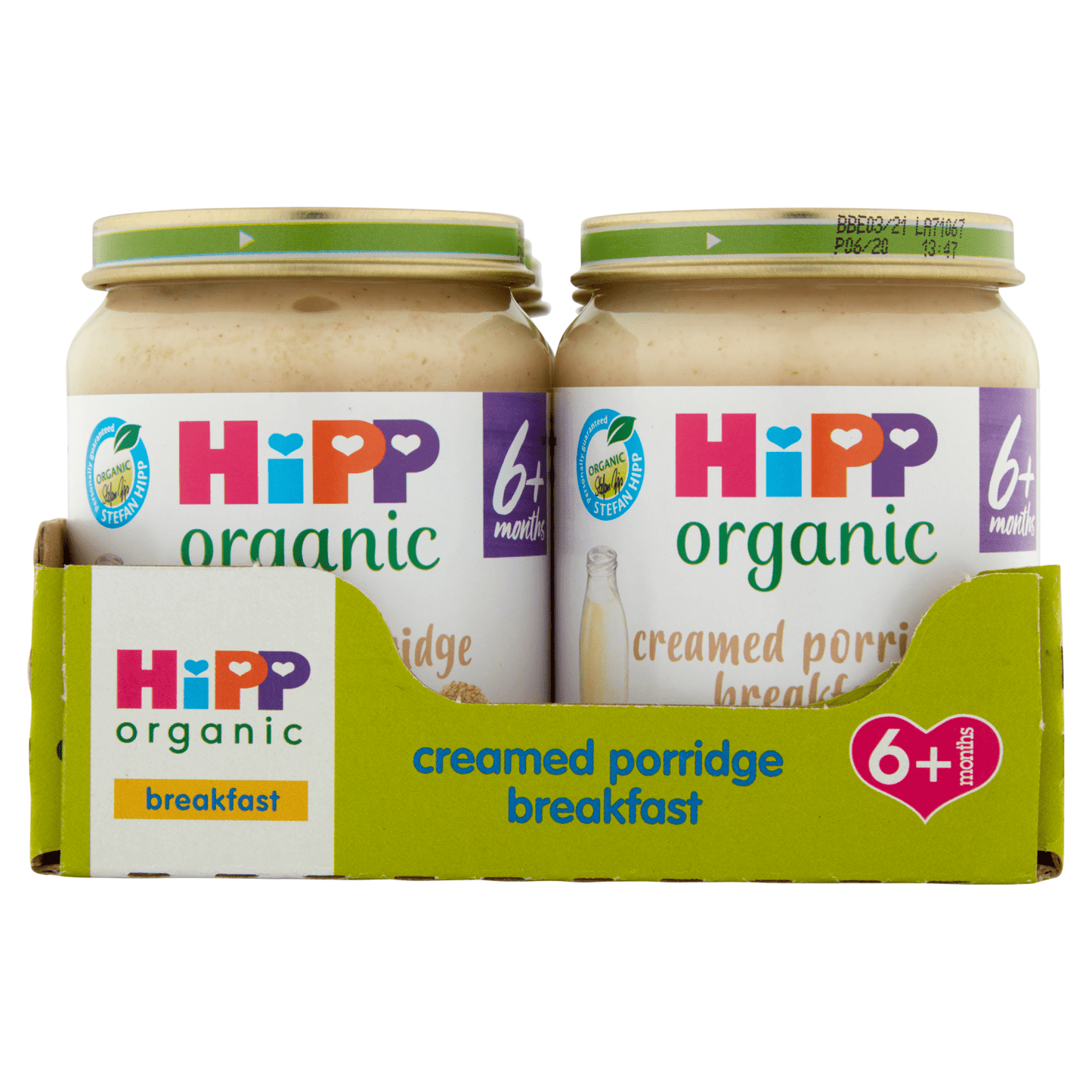 HiPP Organic Creamed Porridge Breakfast Baby Food Jar 6+ Months 125g - UK Food & Drink - 4062300871410