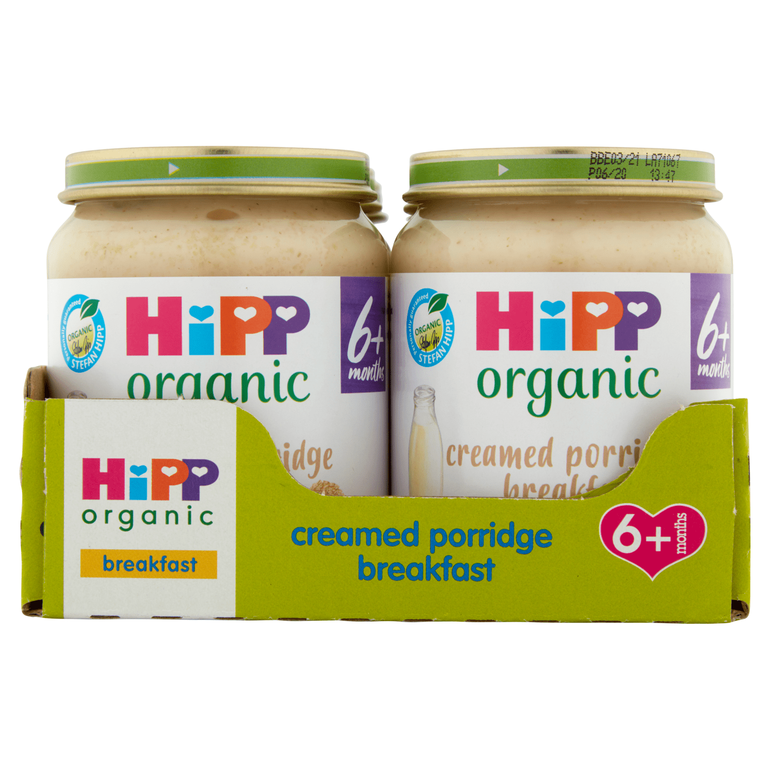 HiPP Organic Creamed Porridge Breakfast Baby Food Jar 6+ Months 125g - UK Food & Drink - 4062300871410