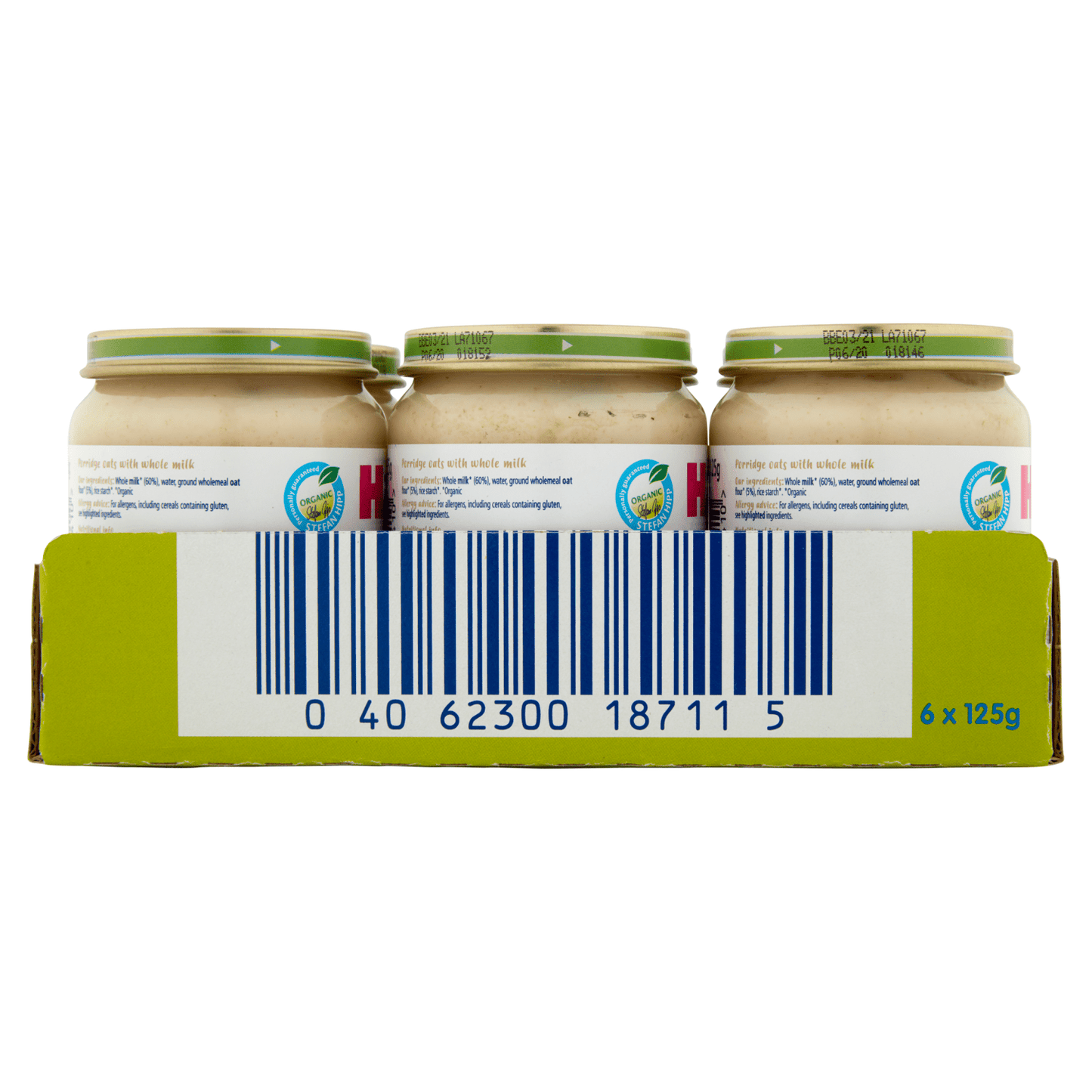 HiPP Organic Creamed Porridge Breakfast Baby Food Jar 6+ Months 125g - UK Food & Drink - 4062300871410