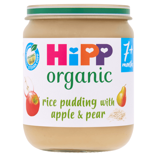 HiPP Organic Rice Pudding with Apple & Pear 7+ Months 160g - UK Food & Drink - 4062300319189