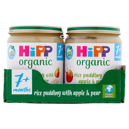 HiPP Organic Rice Pudding with Apple & Pear 7+ Months 160g - UK Food & Drink - 4062300319189