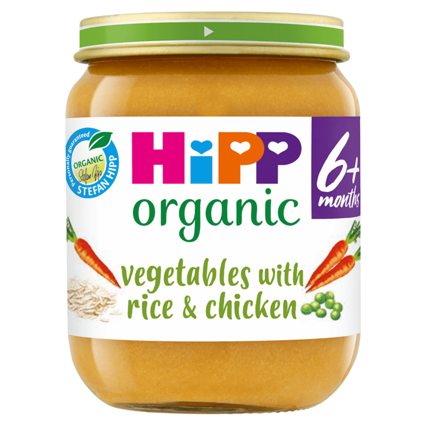 HiPP Organic Vegetables with Rice And Chicken Baby Food Jar 6+ Months 125g - UK Food & Drink - 4062300253414