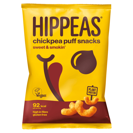 Hippeas Chickpea Puff Snacks Sweet & Smokin' 22g - UK Food & Drink - 5060472691781