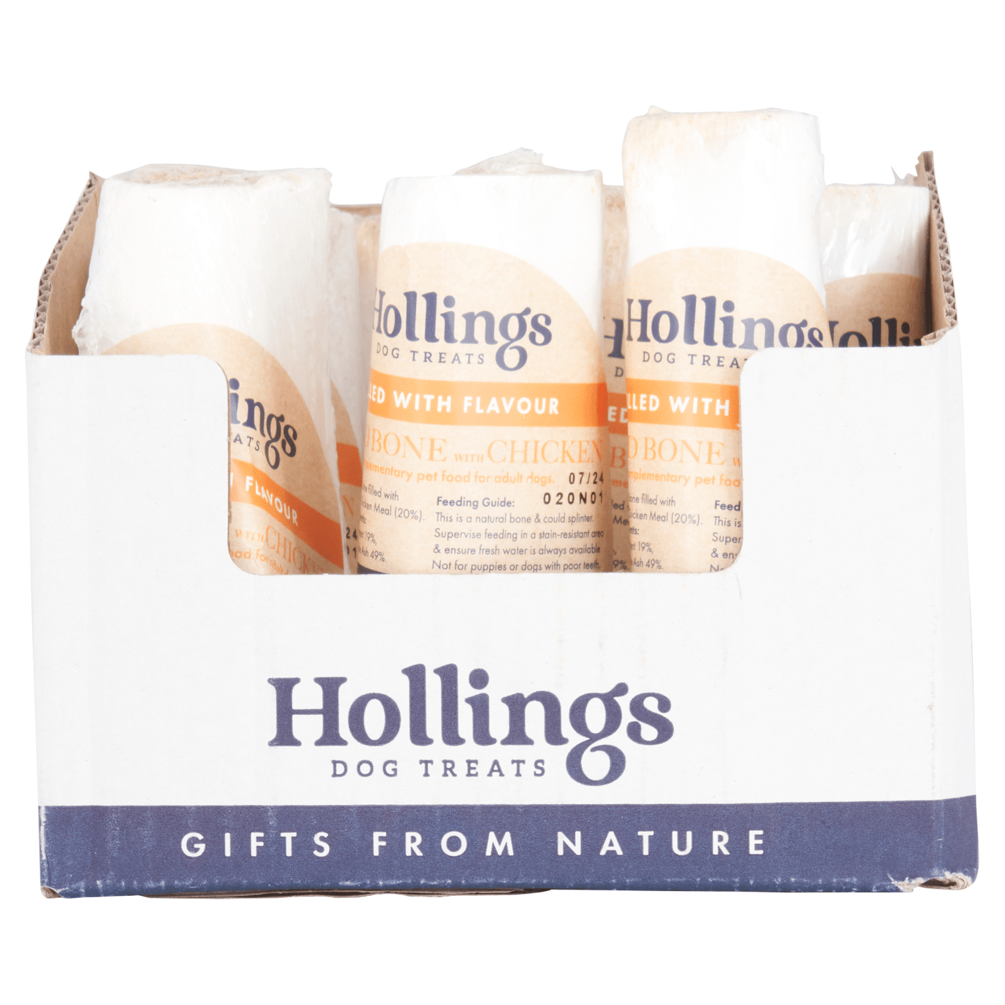 Hollings Dog Treats Filled Bone with Chicken - UK Food & Drink - 5018253110747