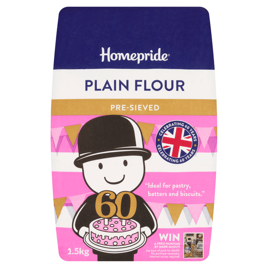 Homepride Pre - Sieved Plain Flour 1.5kg - UK Food & Drink - 5012362001651