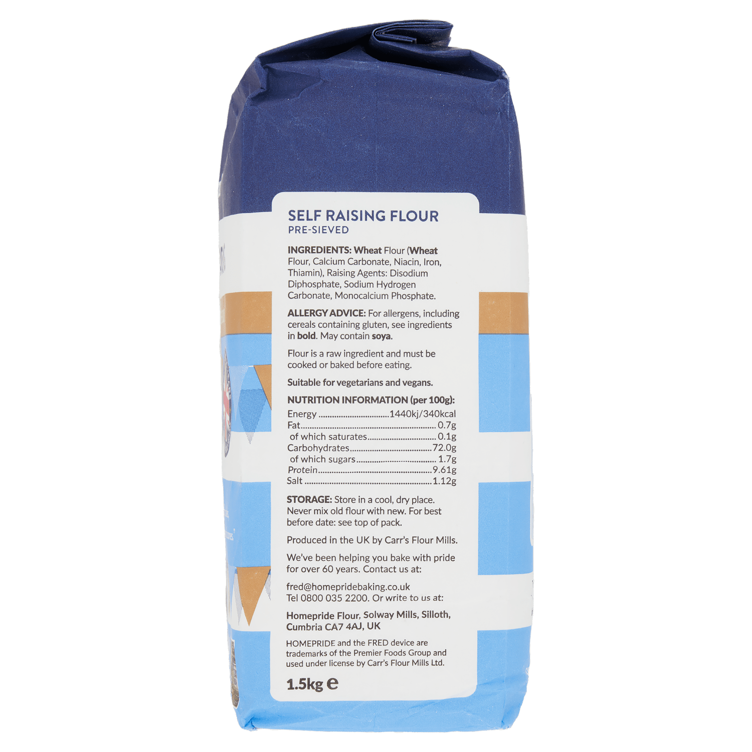 Homepride Self Raising Pre - Sieved Flour 1.5kg - UK Food & Drink - 5012362001644