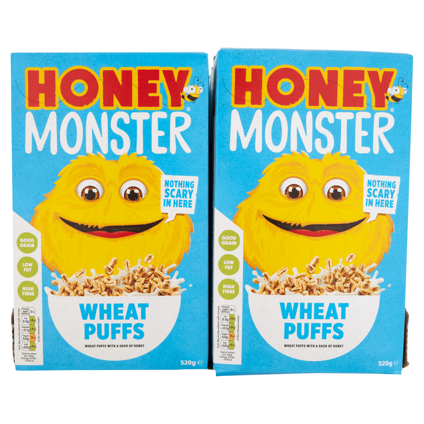 Honey Monster Wheat Puffs 520g - UK Food & Drink - 5060288540358