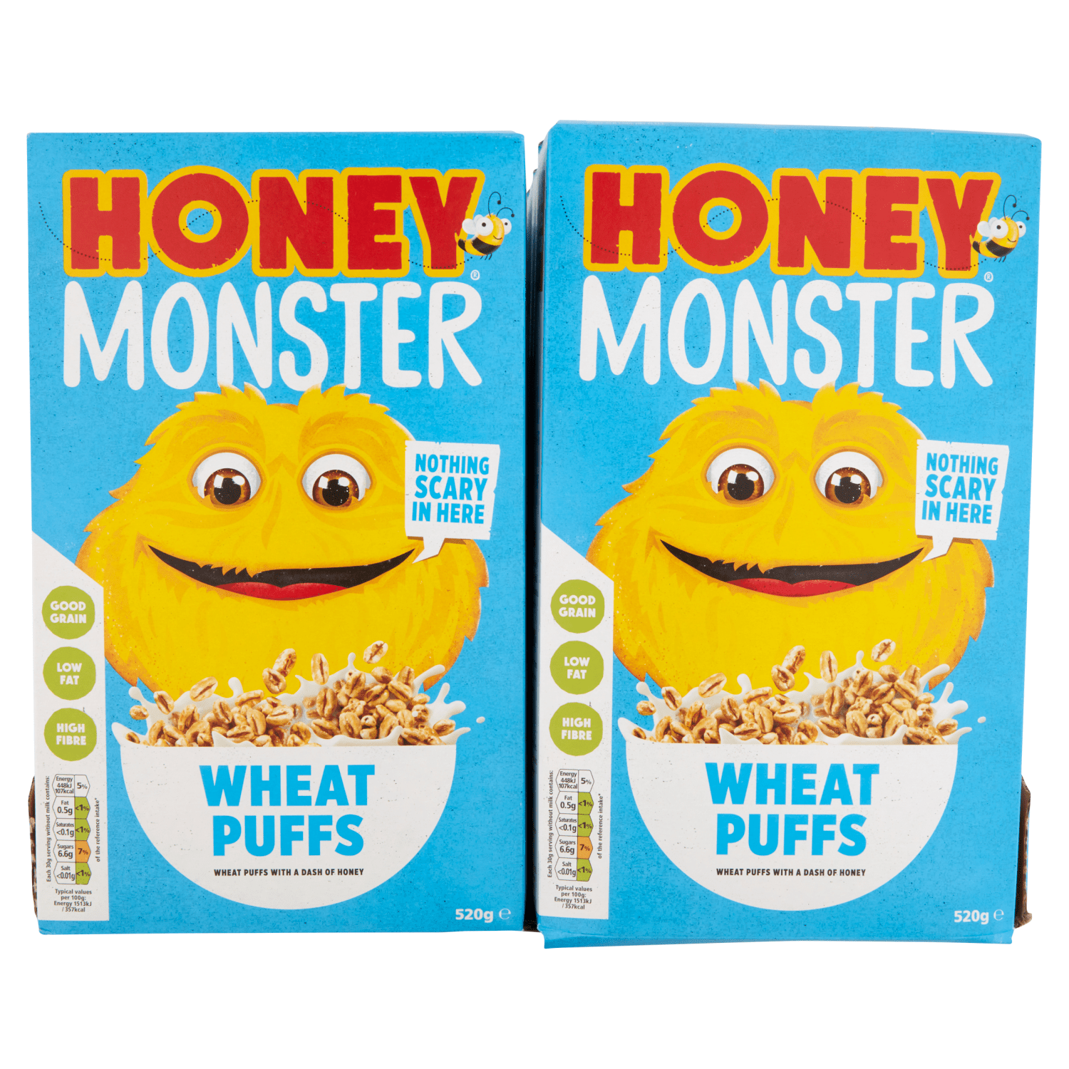 Honey Monster Wheat Puffs 520g - UK Food & Drink - 5060288540358