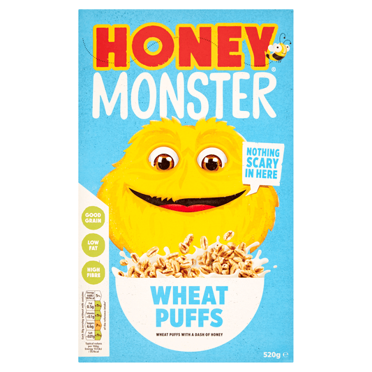 Honey Monster Wheat Puffs 520g - UK Food & Drink - 5060288540358
