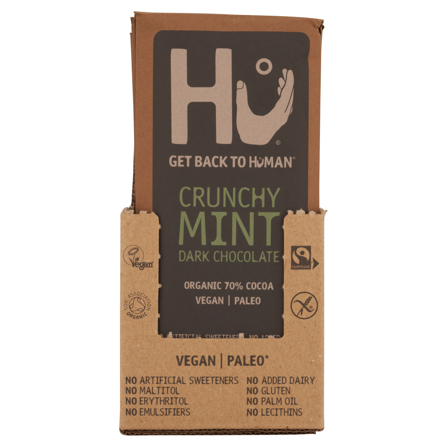 Hu Crunchy Mint Dark Chocolate 60g - UK Food & Drink - 1230000097031