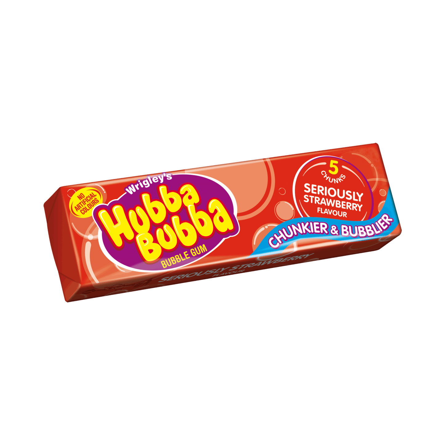 Hubba Bubba Seriously Strawberry Bubblegum 5 Chunky Chews - UK Food & Drink - 42212010