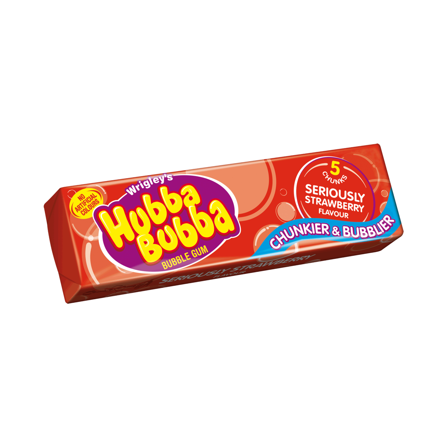 Hubba Bubba Seriously Strawberry Bubblegum 5 Chunky Chews - UK Food & Drink - 42212010