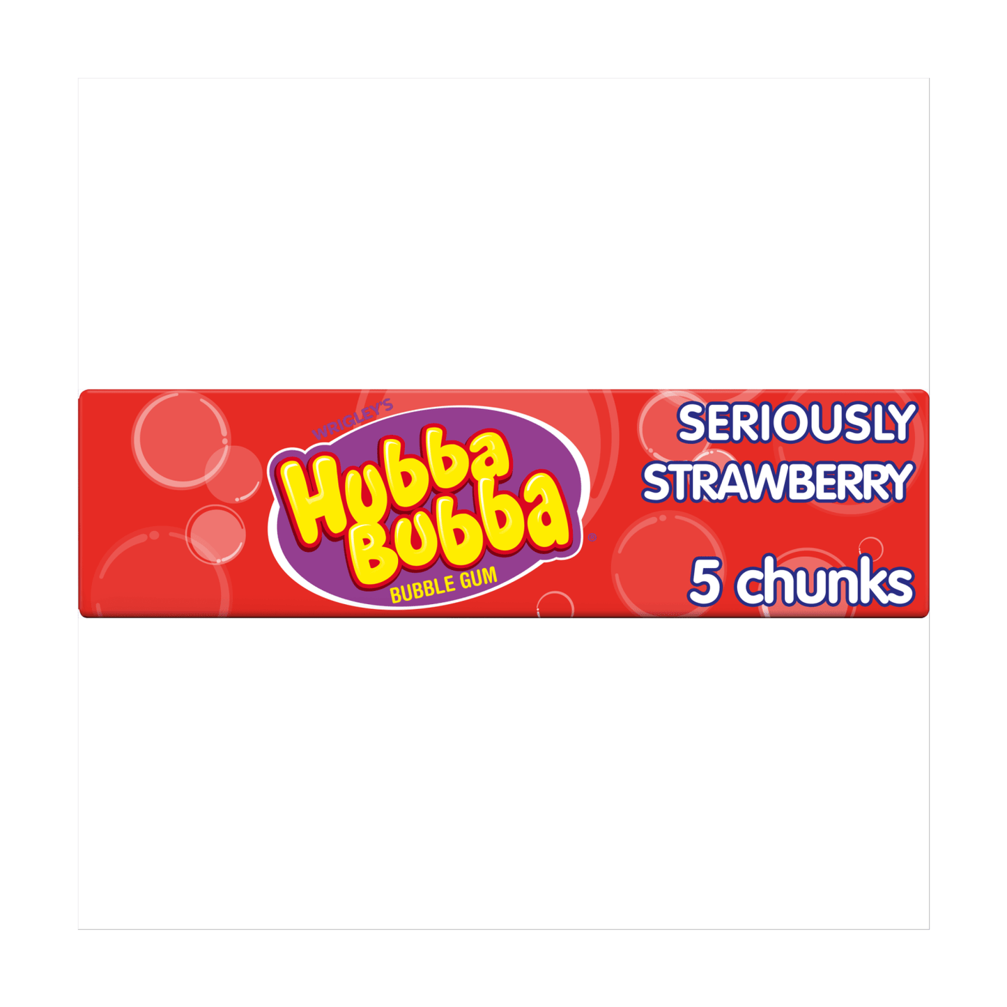 Hubba Bubba Seriously Strawberry Bubblegum 5 Chunky Chews - UK Food & Drink - 42212010