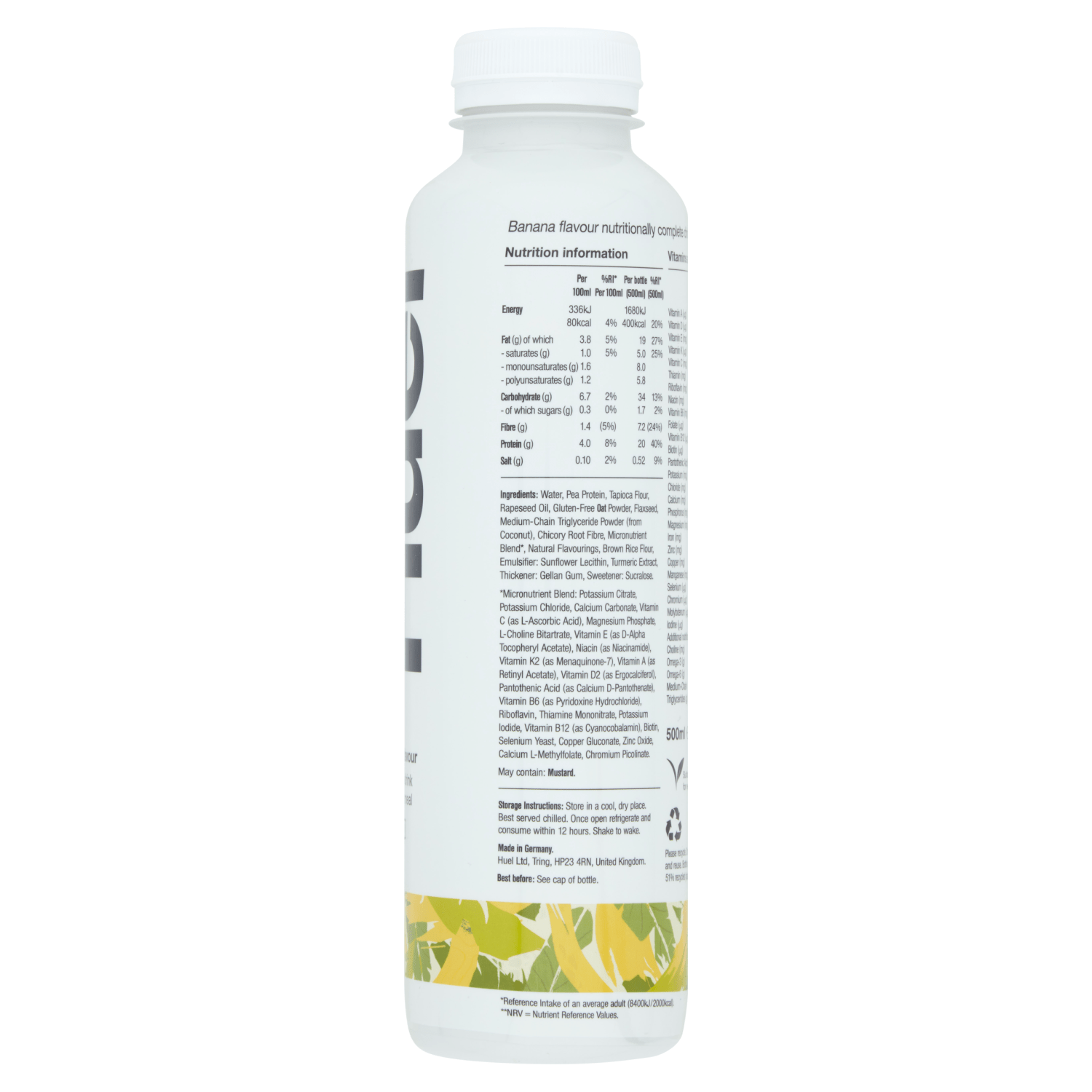 Huel Banana Flavour Ready - to - Drink Complete Meal 500ml - UK Food & Drink - 5060495116988