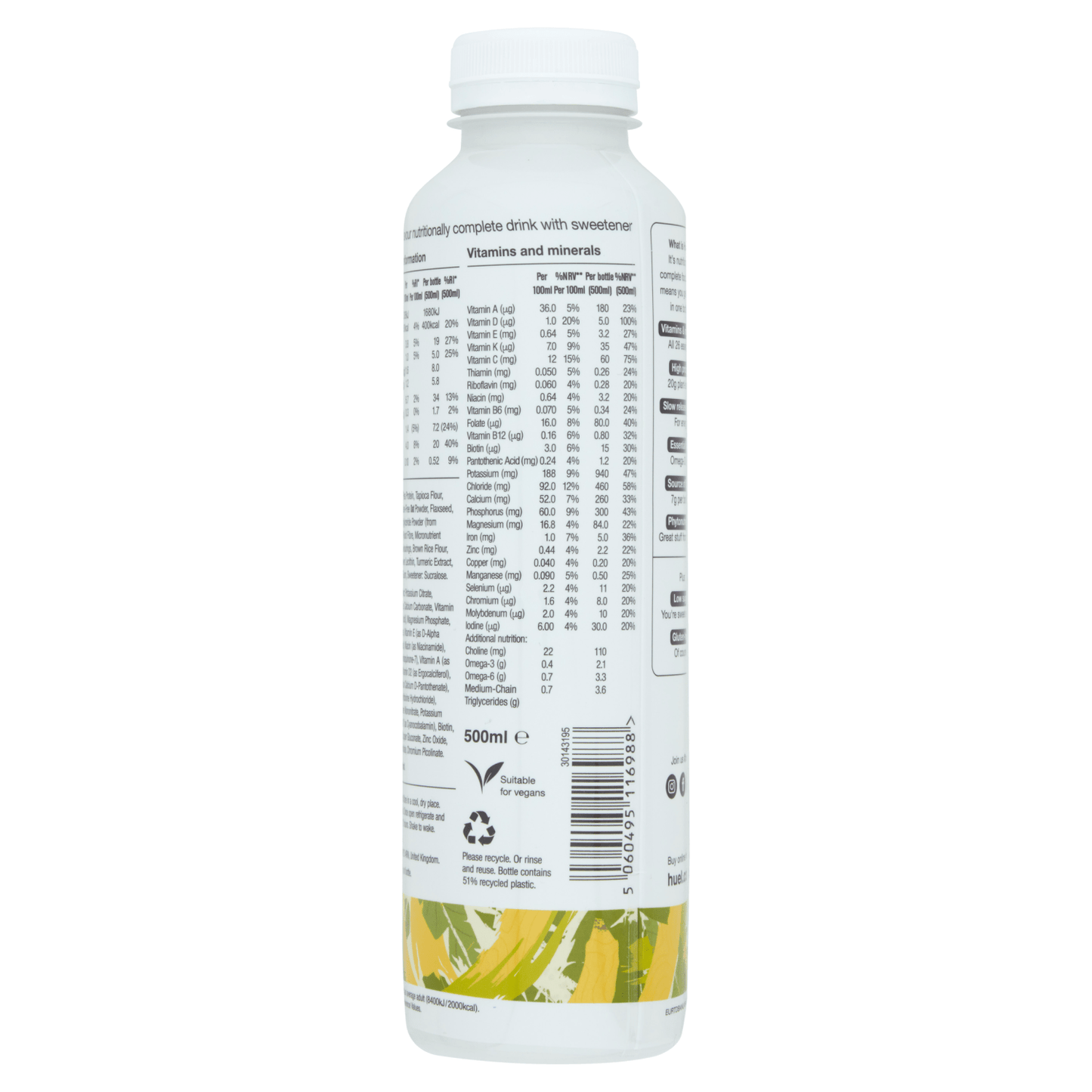Huel Banana Flavour Ready - to - Drink Complete Meal 500ml - UK Food & Drink - 5060495116988
