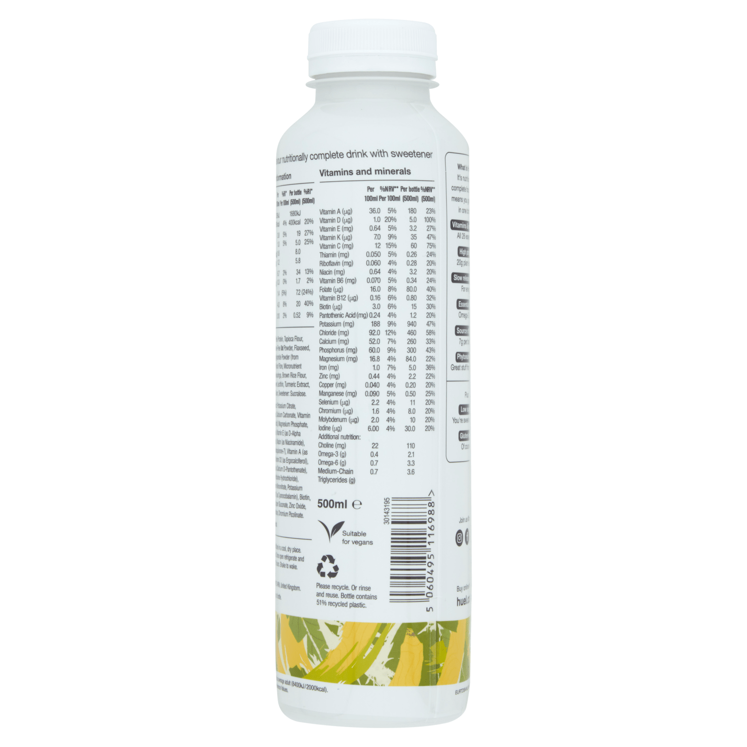 Huel Banana Flavour Ready - to - Drink Complete Meal 500ml - UK Food & Drink - 5060495116988