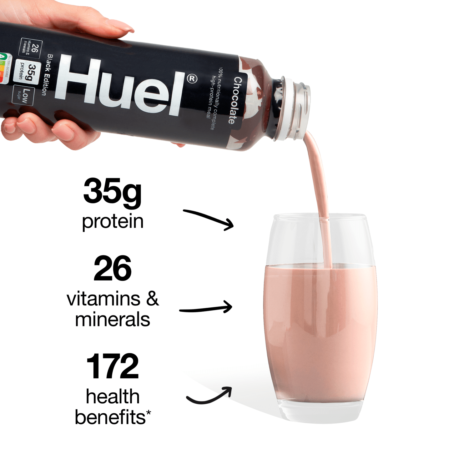 Huel Black Edition Chocolate 500ml - UK Food & Drink - 5060925290752