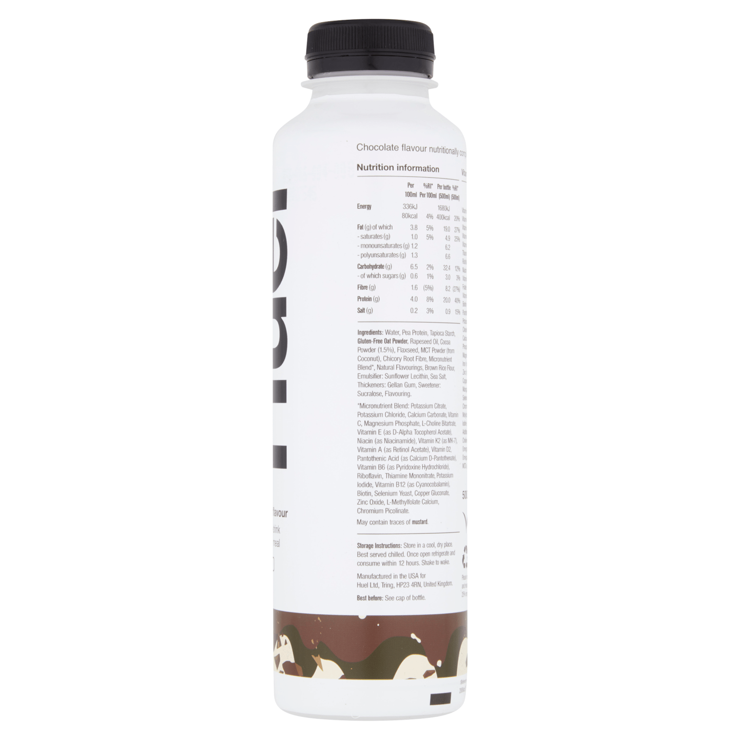 Huel Chocolate Flavour Ready - To - Drink Complete Meal 500ml - UK Food & Drink - 5060495113291