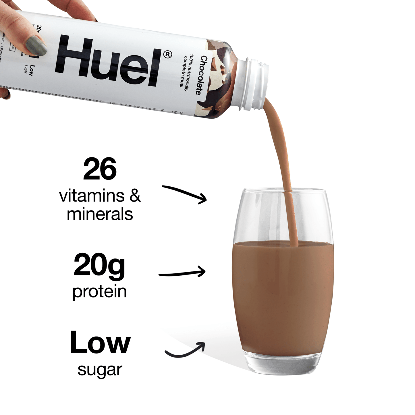 Huel Chocolate Flavour Ready - To - Drink Complete Meal 500ml - UK Food & Drink - 5060495113291