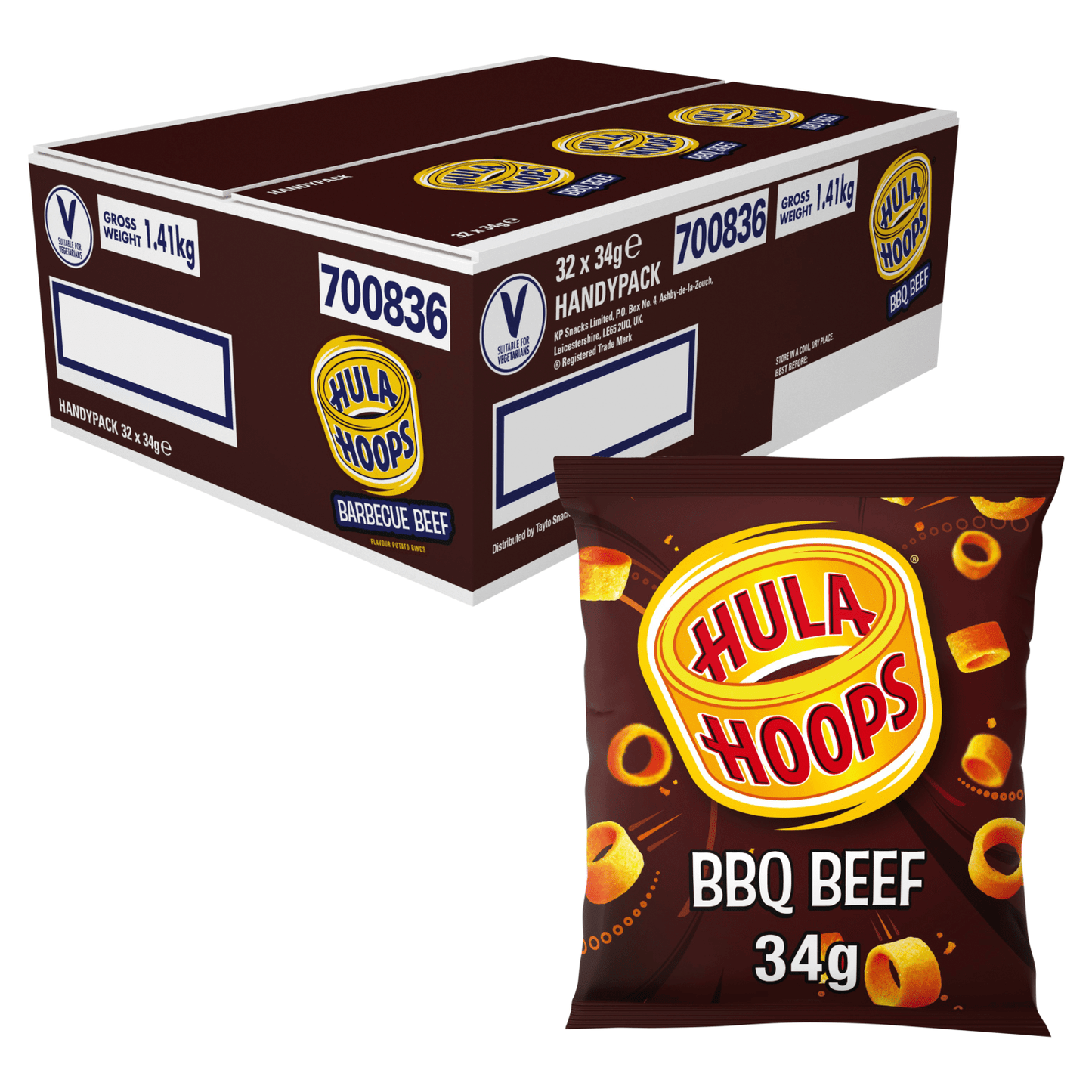 Hula Hoops BBQ Beef Crisps 34g - UK Food & Drink - 5000237060971