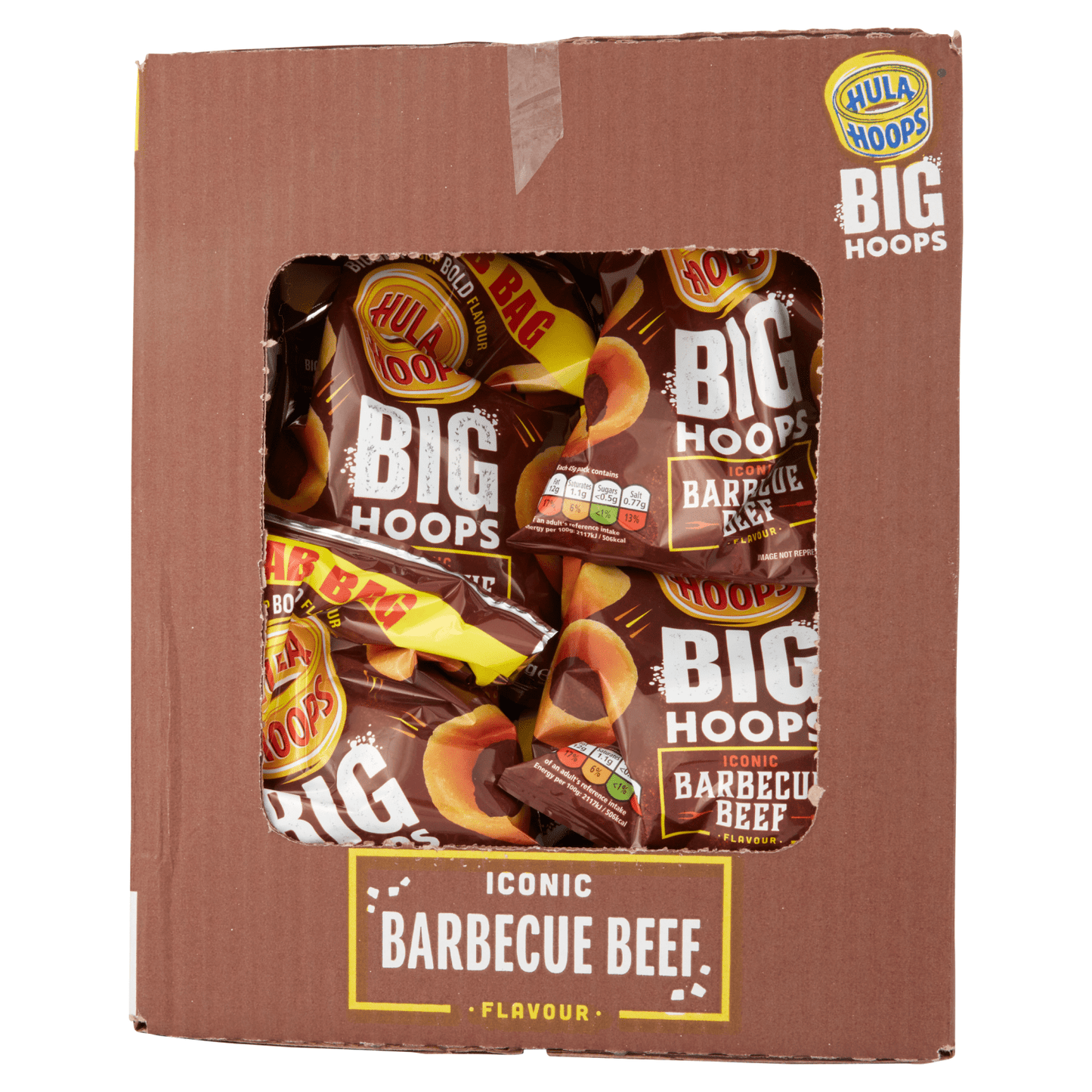 Hula Hoops Big Hoops Iconic Barbecue Beef Flavour 45g - UK Food & Drink - 5000237138328