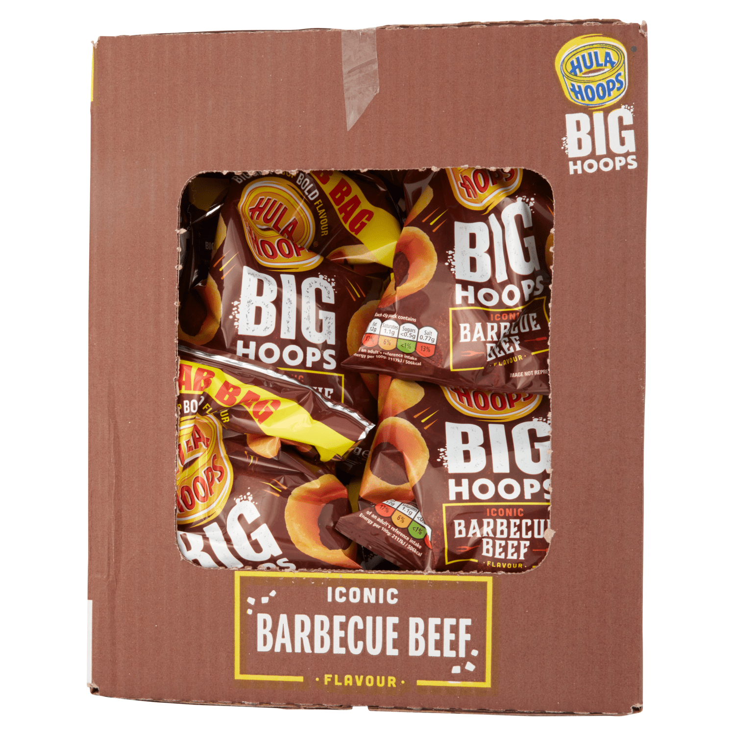 Hula Hoops Big Hoops Iconic Barbecue Beef Flavour 45g - UK Food & Drink - 5000237138328