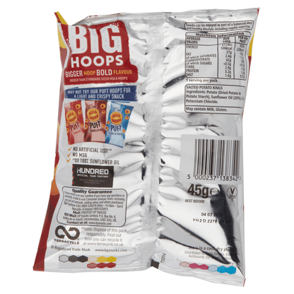 Hula Hoops Big Hoops Irresistibly Salted 45g - UK Food & Drink - 5000237138342